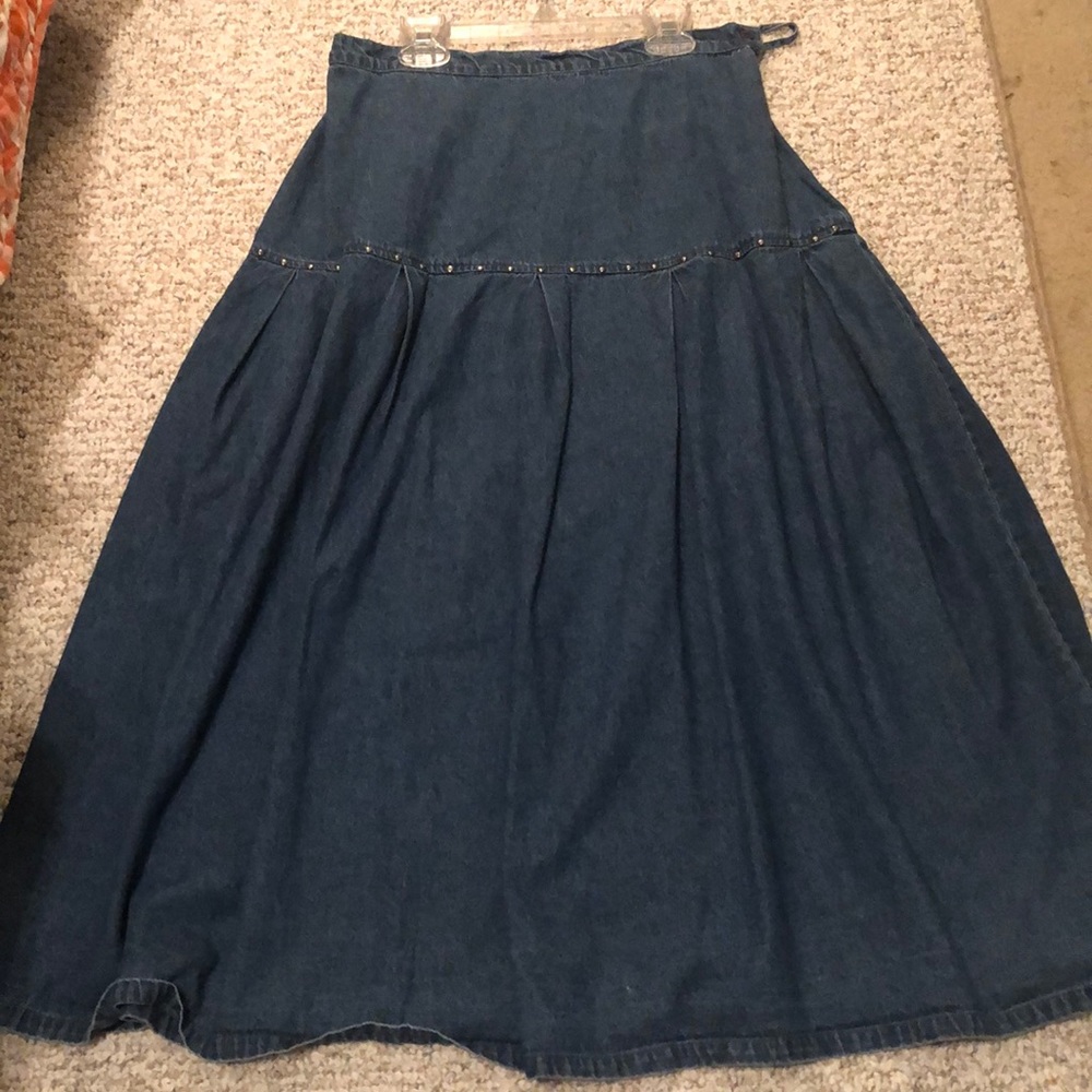 Long Jean Skirt